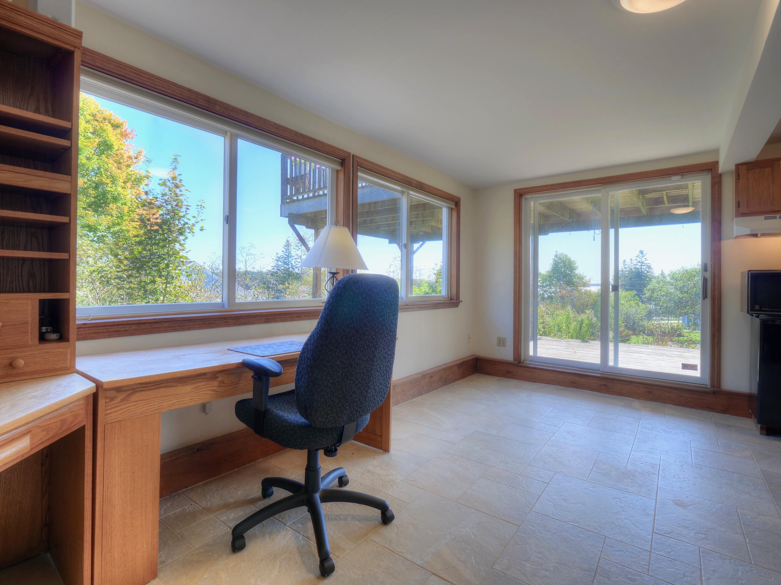 15 Ash Is Vw Road Owls Head, ME 04854 - Photo 21 of 64 1st Floor Office & Sliding Door to Deck