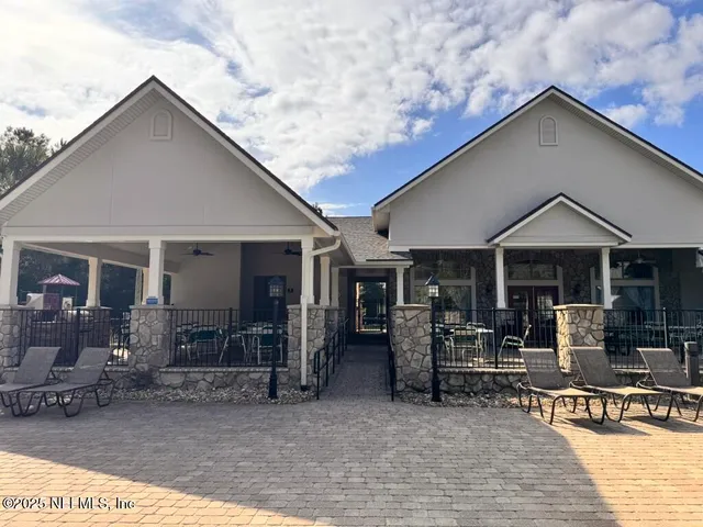 a living room with large window
