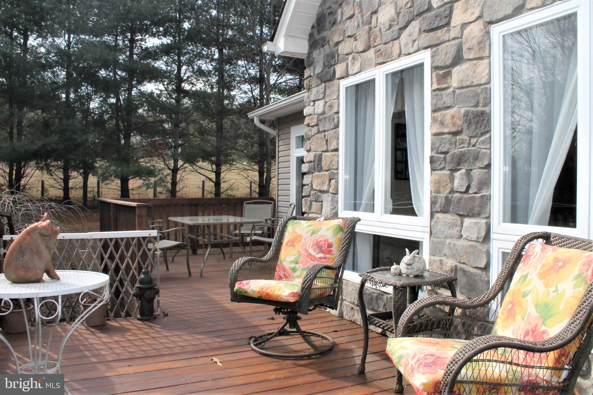 Large deck on front of home