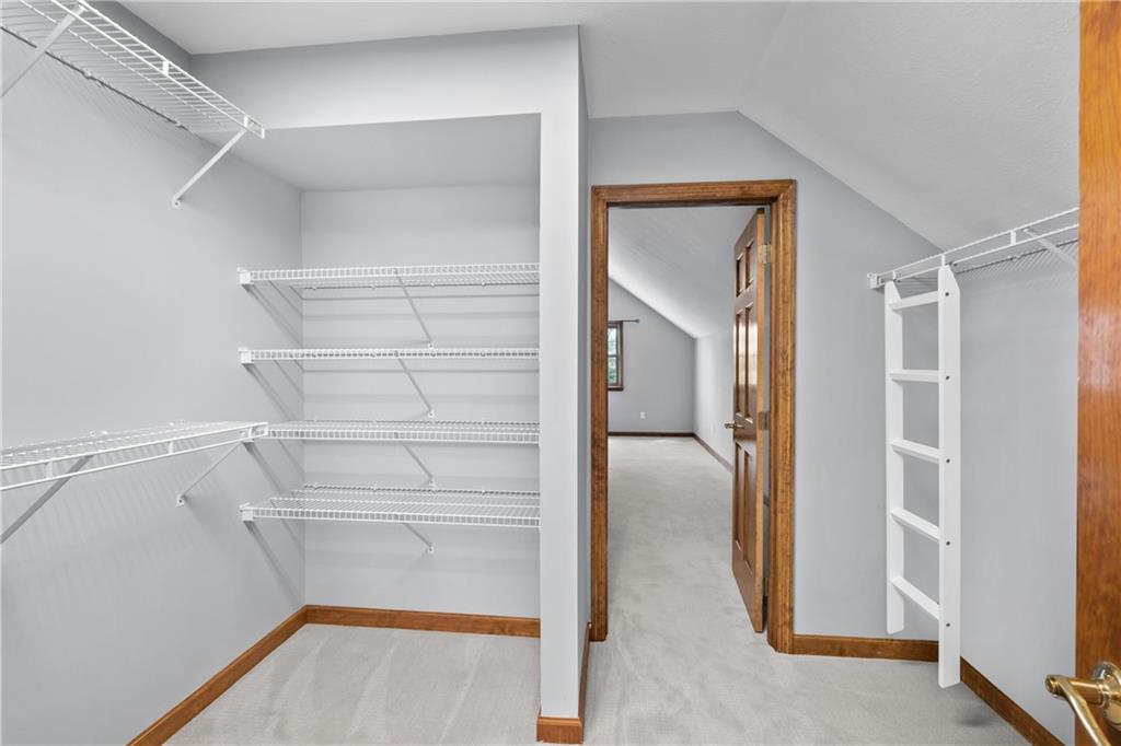 129 Purvis Road Butler, PA 16001 - Photo 35 of 50 a view of walk in closet with empty racks