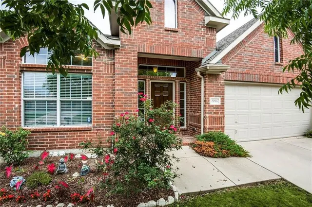 a flower plants in front of a house