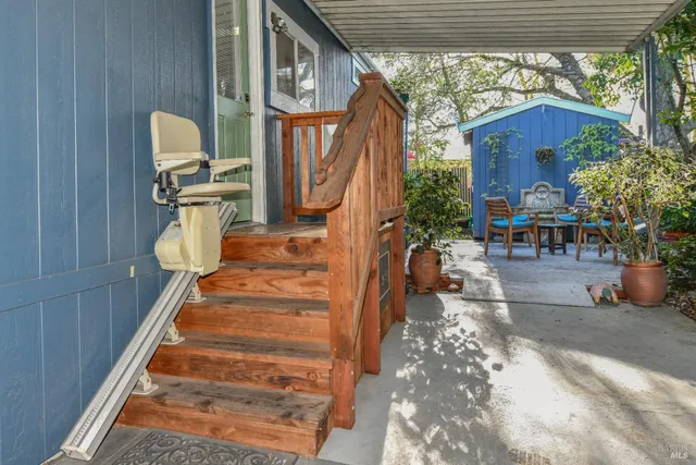 a view of outdoor space and deck