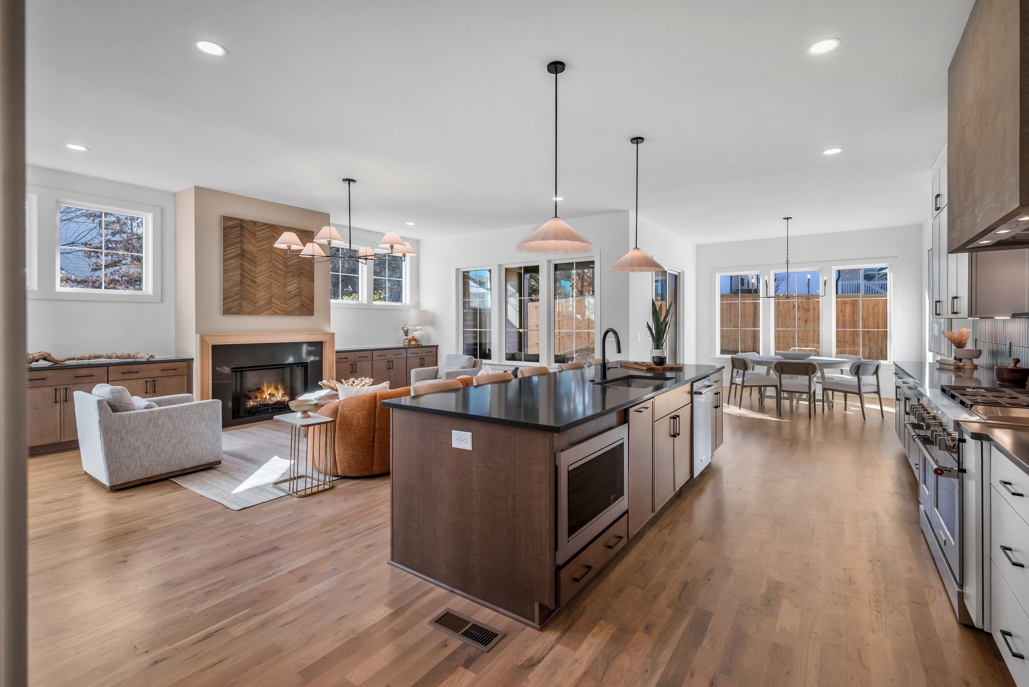 605 A American Road Nashville, TN 37209 - Photo 8 of 36 a kitchen with stainless steel appliances granite countertop a stove and a wooden floors