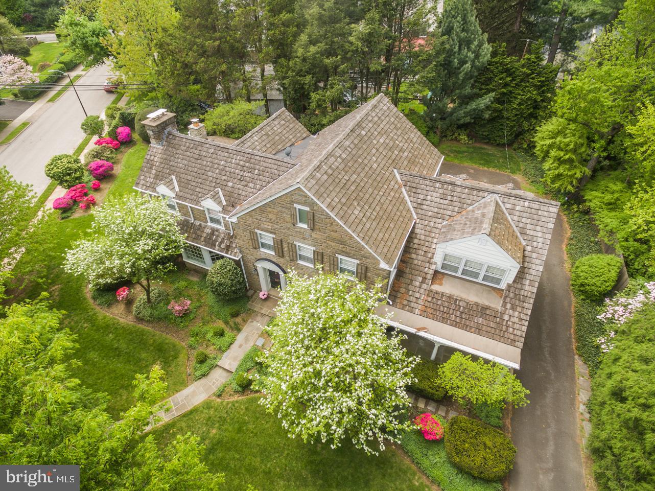 407 Newbold Road Jenkintown, PA 19046 - Photo 45 of 45 Front Aerial Exterior View