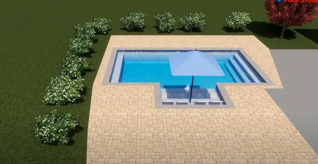 a view of a garden with a building in the background