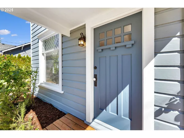 a view of front door of house