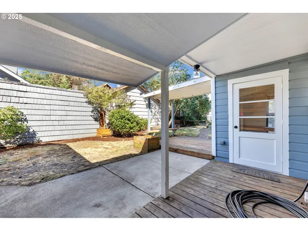 a view of outdoor space and porch