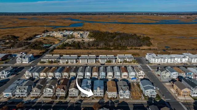 a view of a city and ocean view