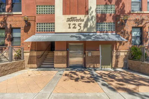 a front view of a building