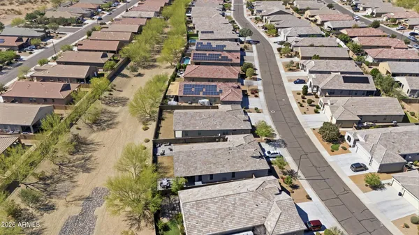 an aerial view of a city