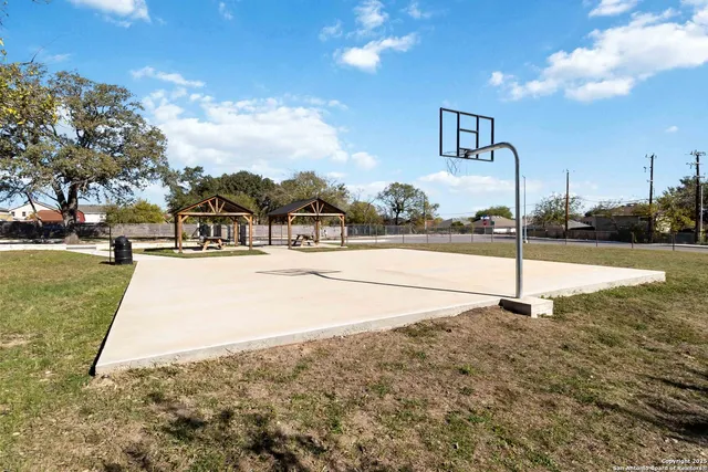 a view of park with slide
