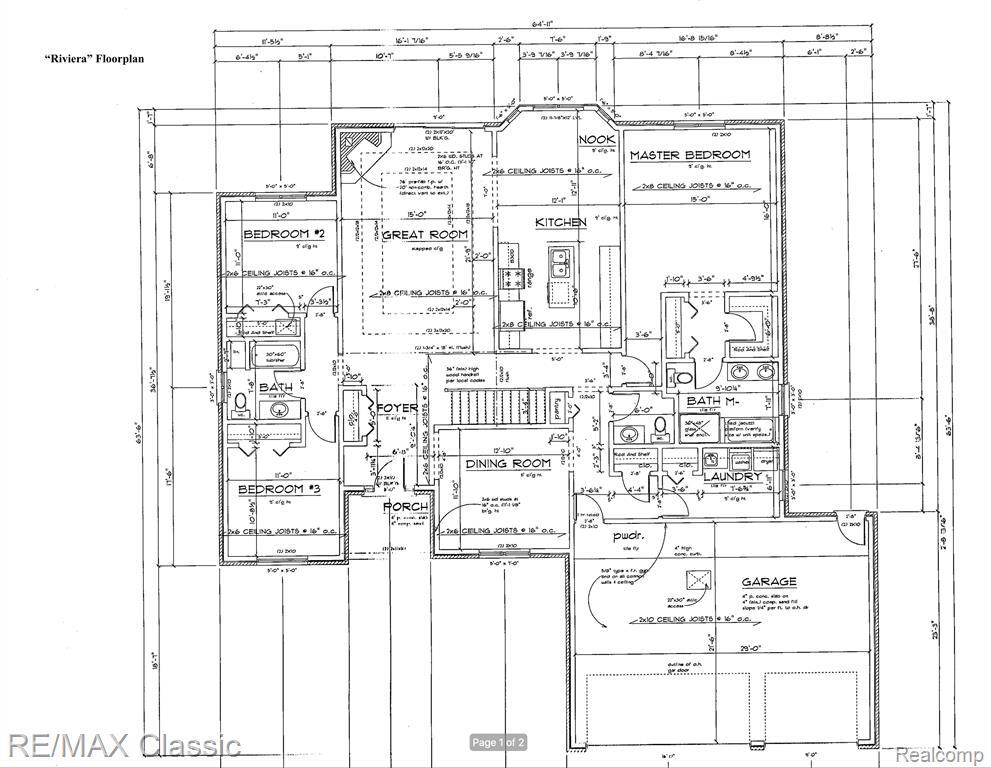 8139 Hunters Ridge Drive Newport, MI 48166 - Photo 2 of 2 Riviera Ranch Floorplan