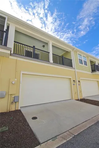 a view of a house with a balcony