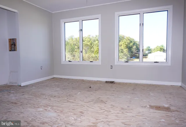 an empty room with a window