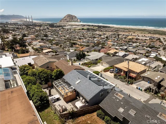an aerial view of multiple house