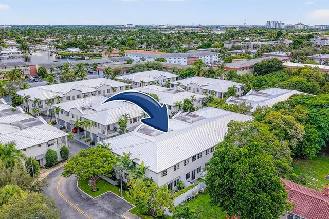 an aerial view of a city