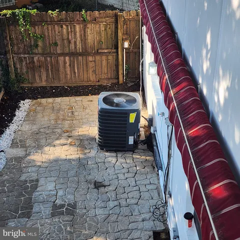 a view of wooden door