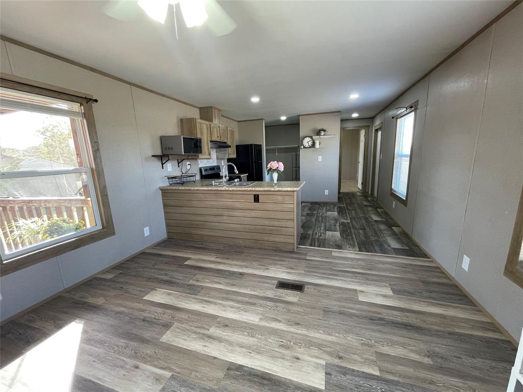 a view hallway with large window