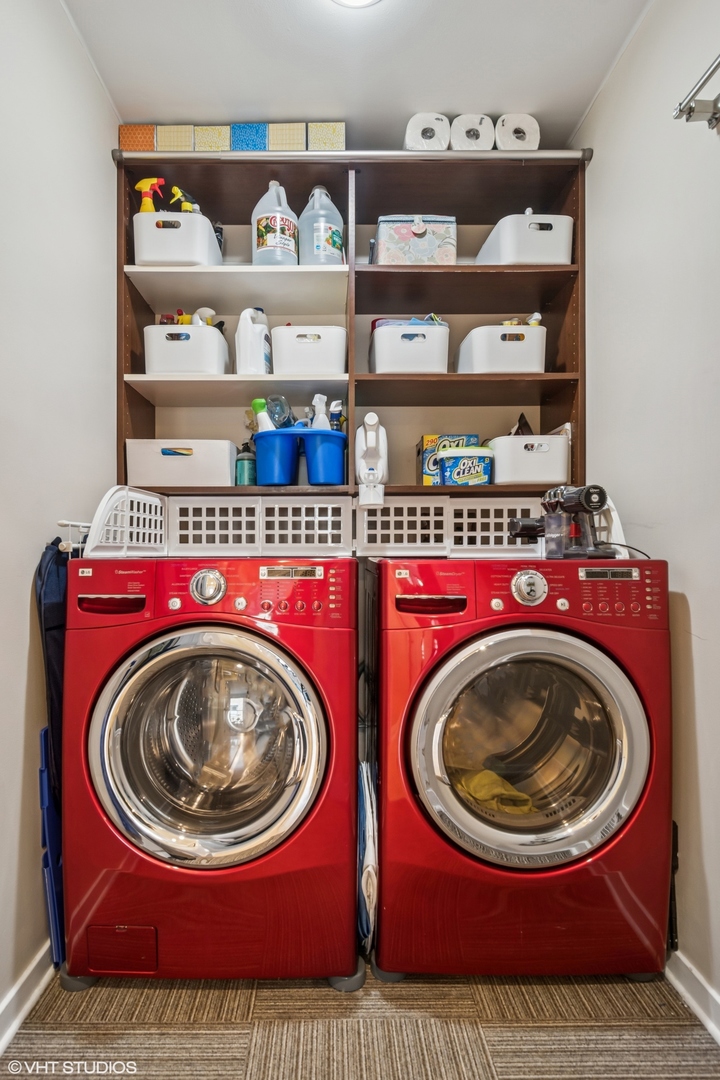 1606 North Mohawk Street, Unit B Chicago, IL 60614 - Photo 23 of 29 a utility room with wooden toilet and racks