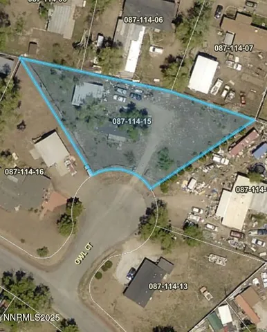 an aerial view of a swimming pool