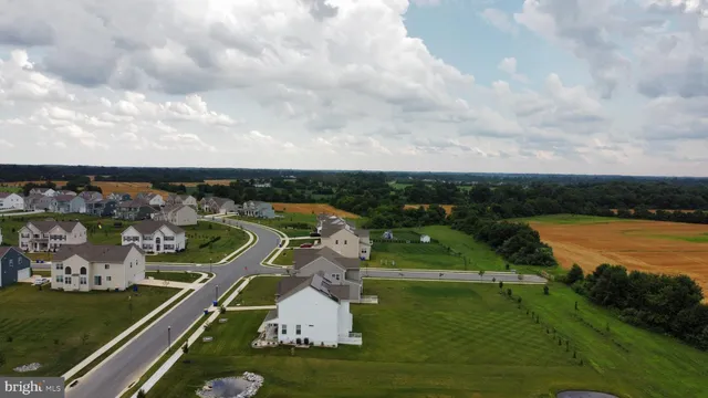 a view of a lake with houses