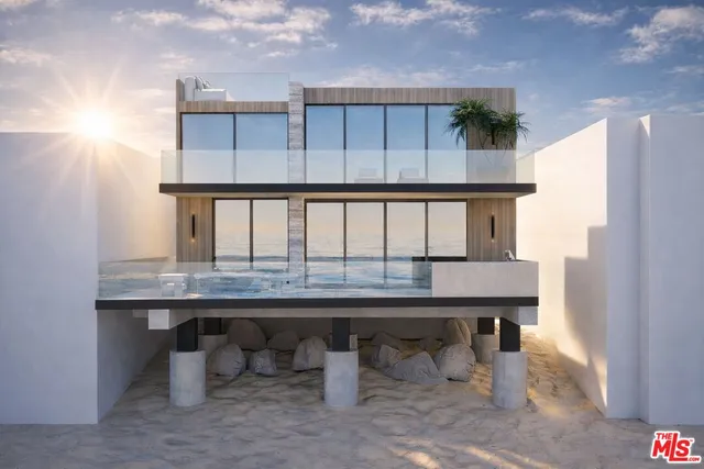 a dining table & chairs in a room