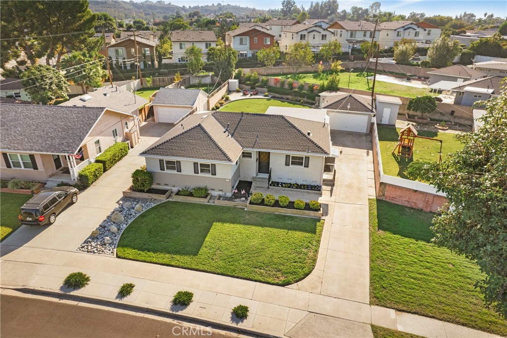 708 East Alder Street Brea, CA 92821 - Photo 33 of 34 a aerial view of a house with a yard