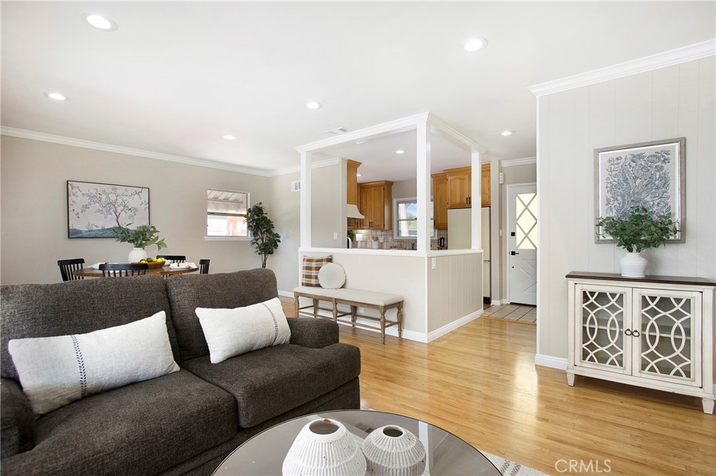 708 East Alder Street Brea, CA 92821 - Photo 4 of 34 a living room with furniture and wooden floor