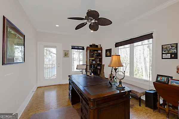 a room with furniture and a window