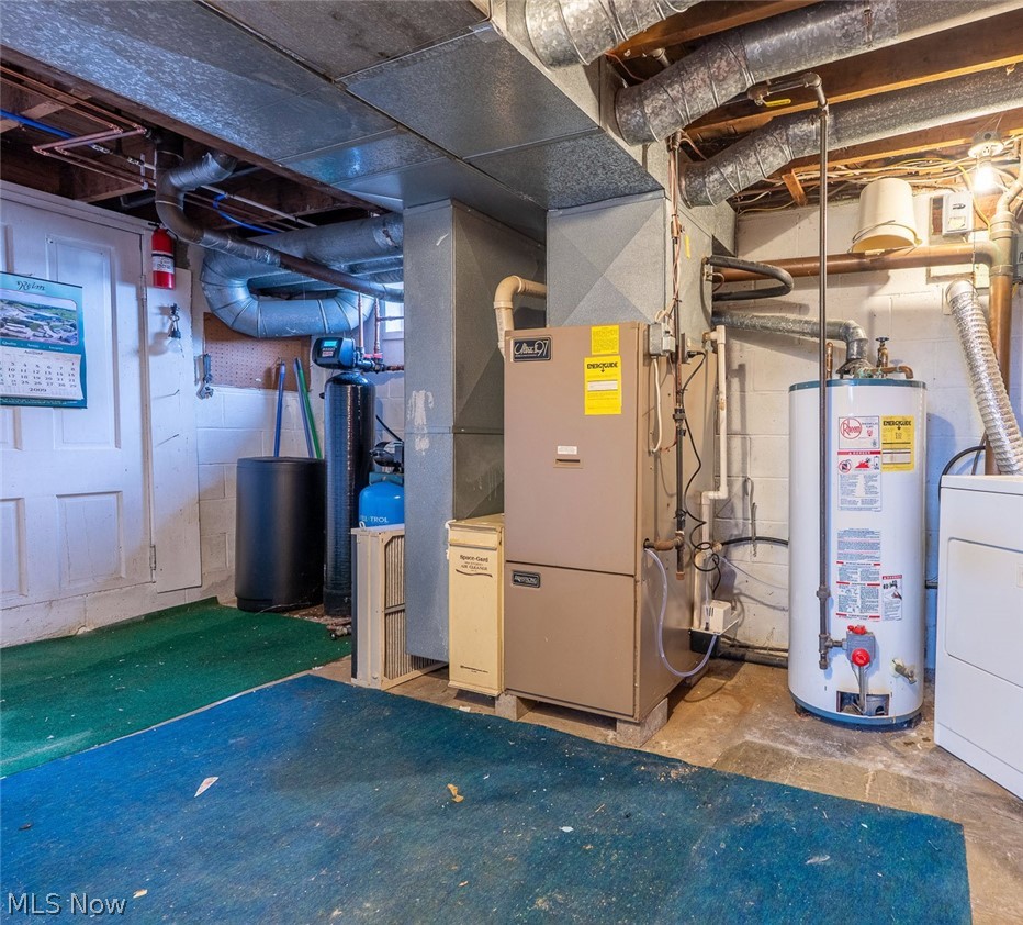 3336 Broad Run Dairy Road Northwest Dover, OH 44622 - Photo 22 of 26 Utility room with water heater and washer / dryer