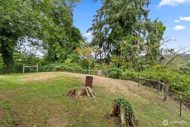 a view of backyard with outdoor space