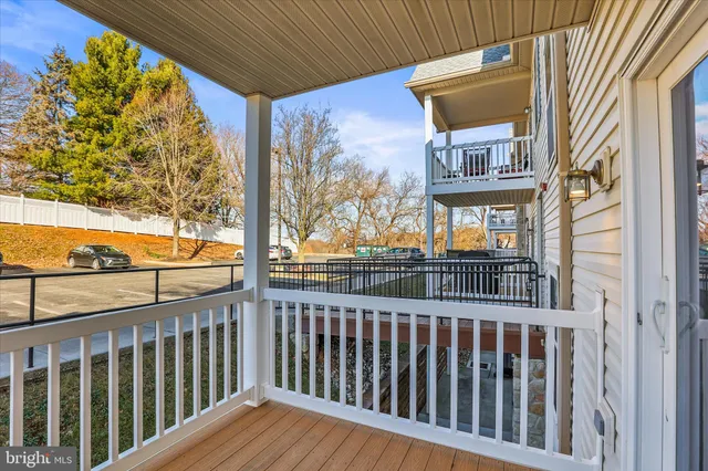 a view of a street from a balcony