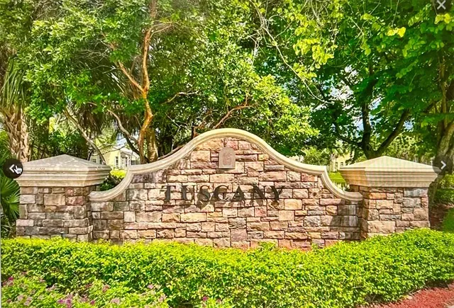 a view of swimming pool with a garden