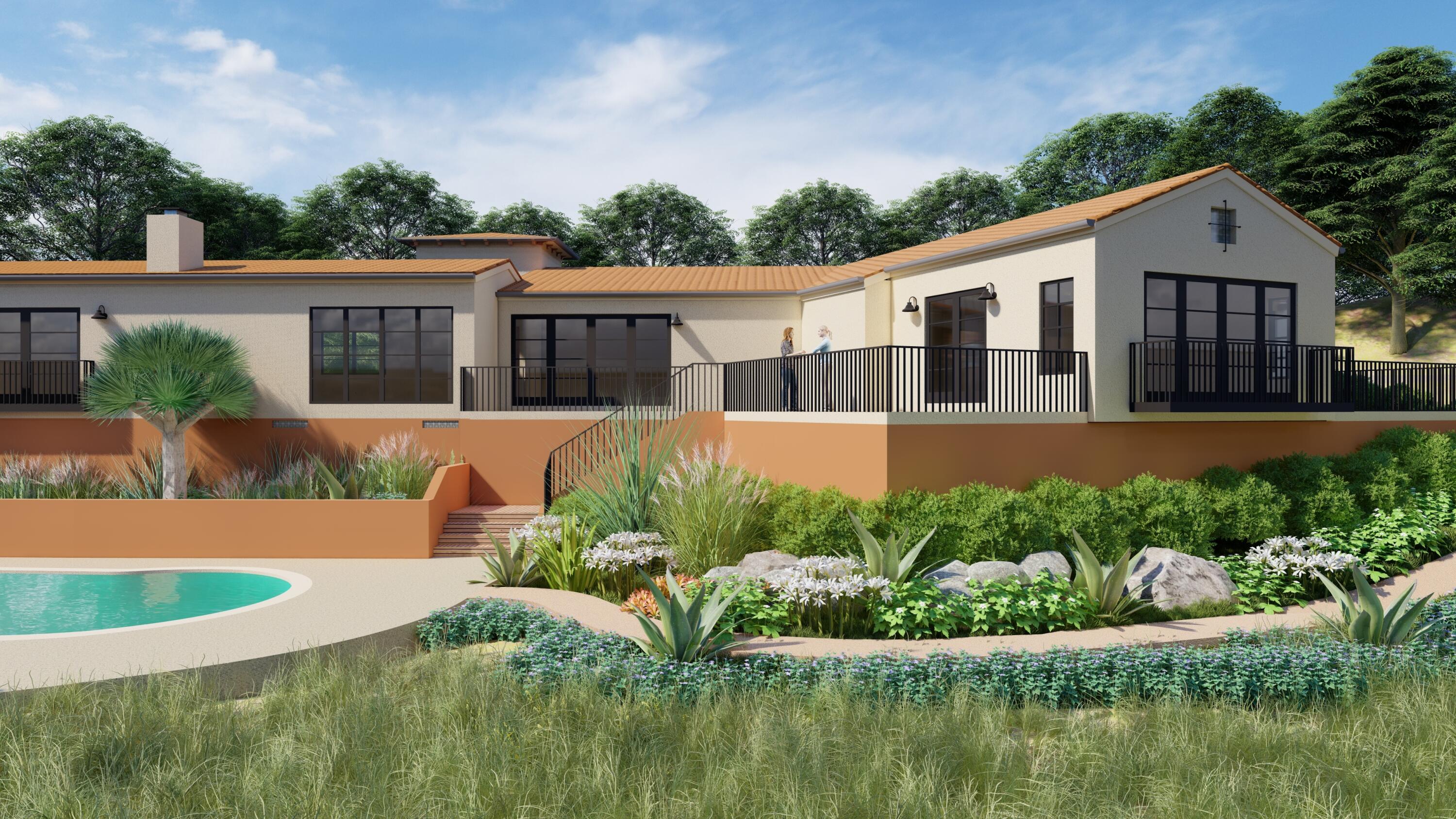 7305 Shepard Mesa Drive Carpinteria, CA 93013 - Photo 23 of 26 a front view of a house with a yard