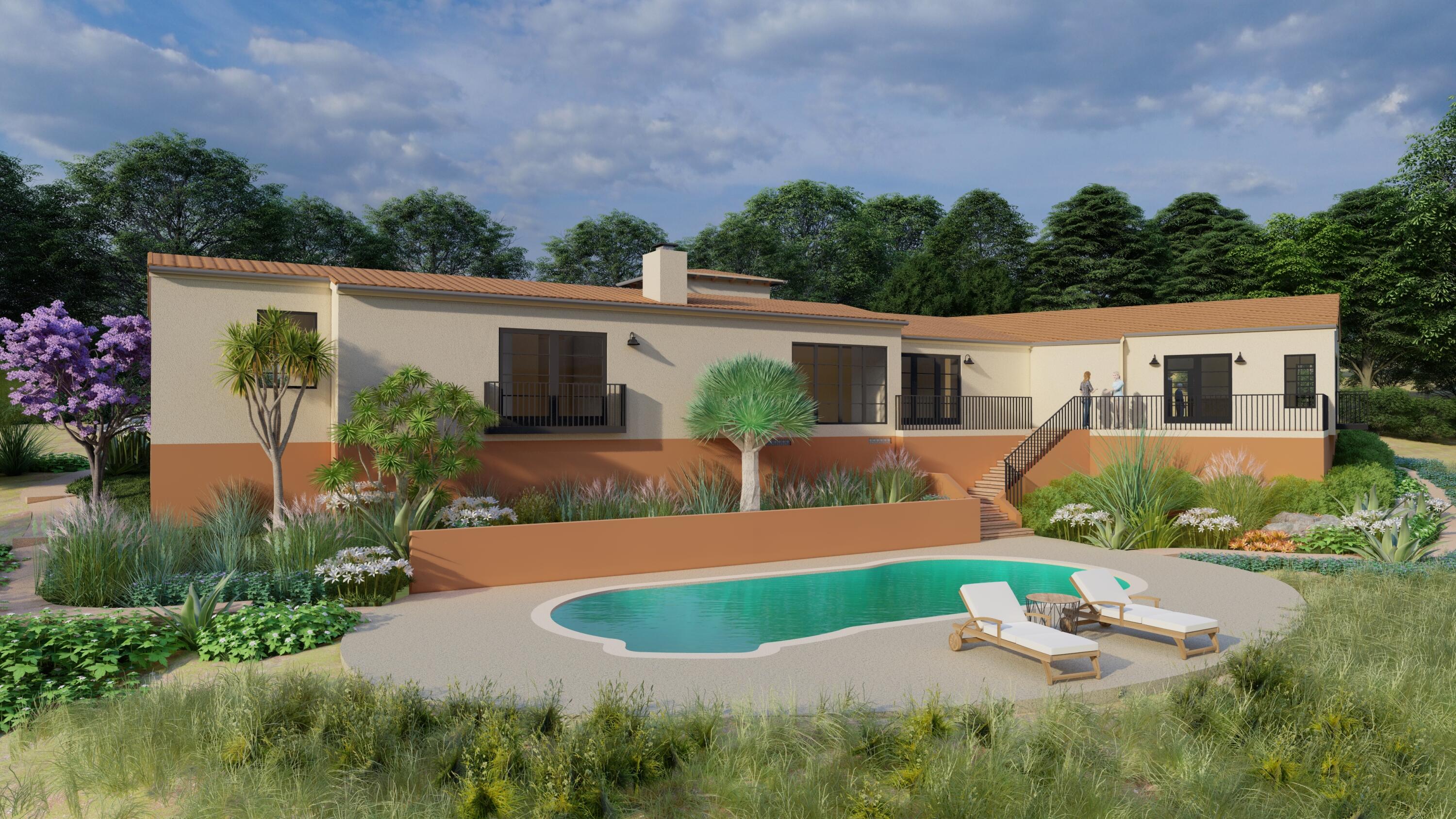 7305 Shepard Mesa Drive Carpinteria, CA 93013 - Photo 25 of 26 a aerial view of a house with a yard and potted plants