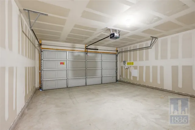 a view of a garage