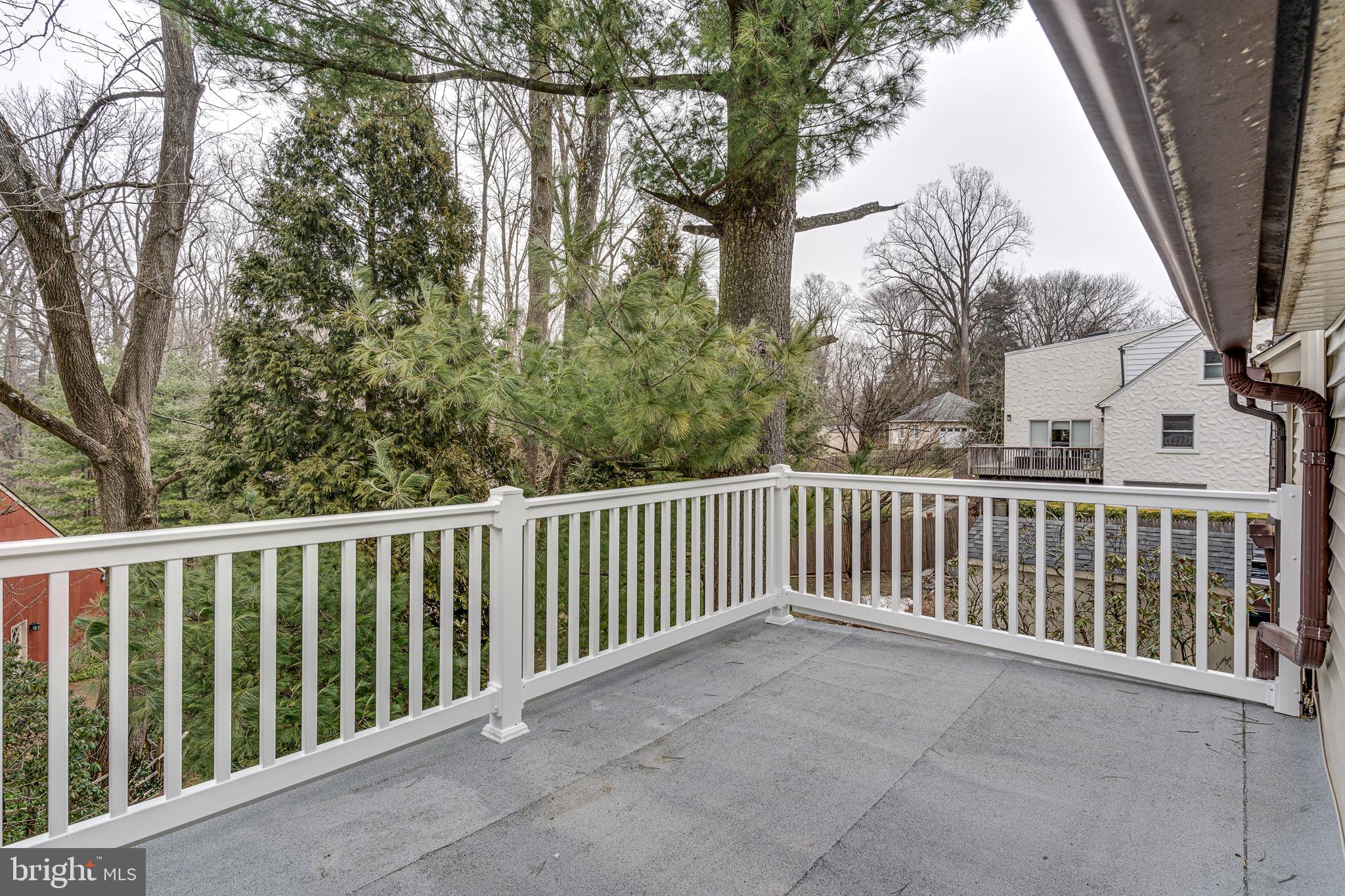 511 Broad Acres Road Narberth, PA 19072 - Photo 22 of 34 Second-floor deck overlooking the grounds