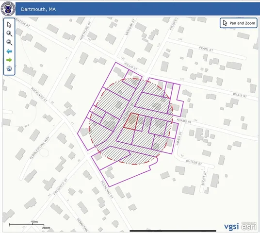 an aerial view of a city