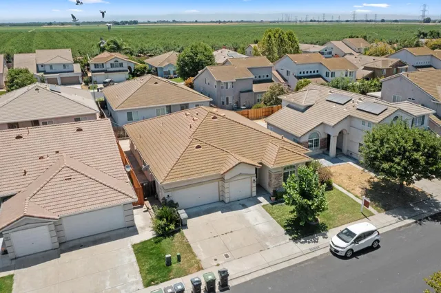 an aerial view of multiple house