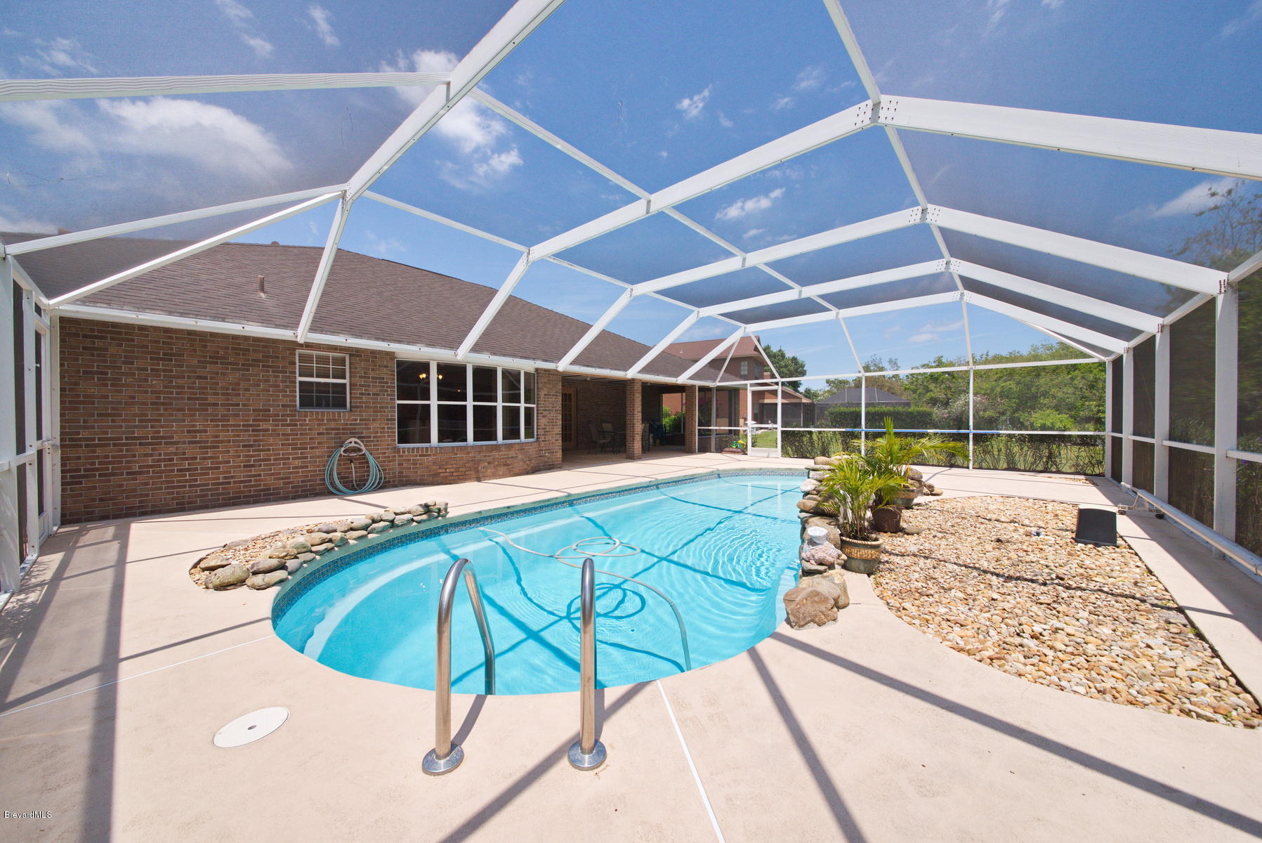 3815 Shady Run Road Melbourne, FL 32934 - Photo 36 of 40 Screen Enclosed Patio & Pool
