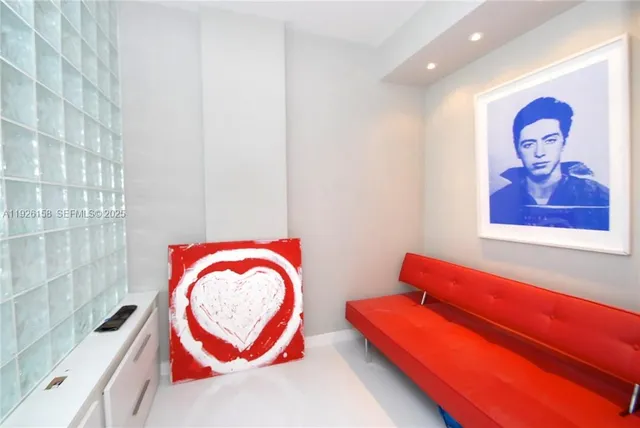 view of living room with furniture and a rug