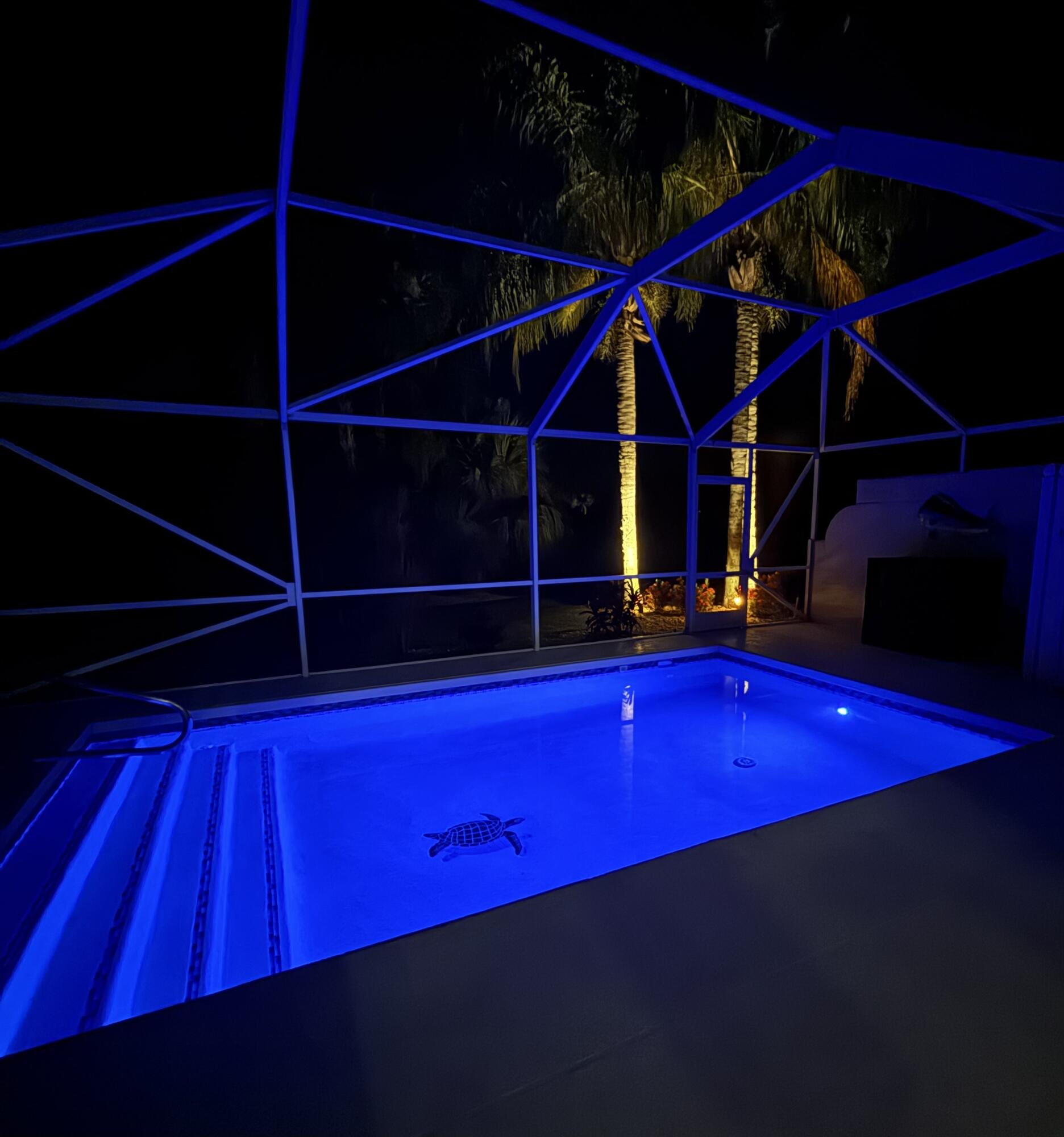 Pool at night