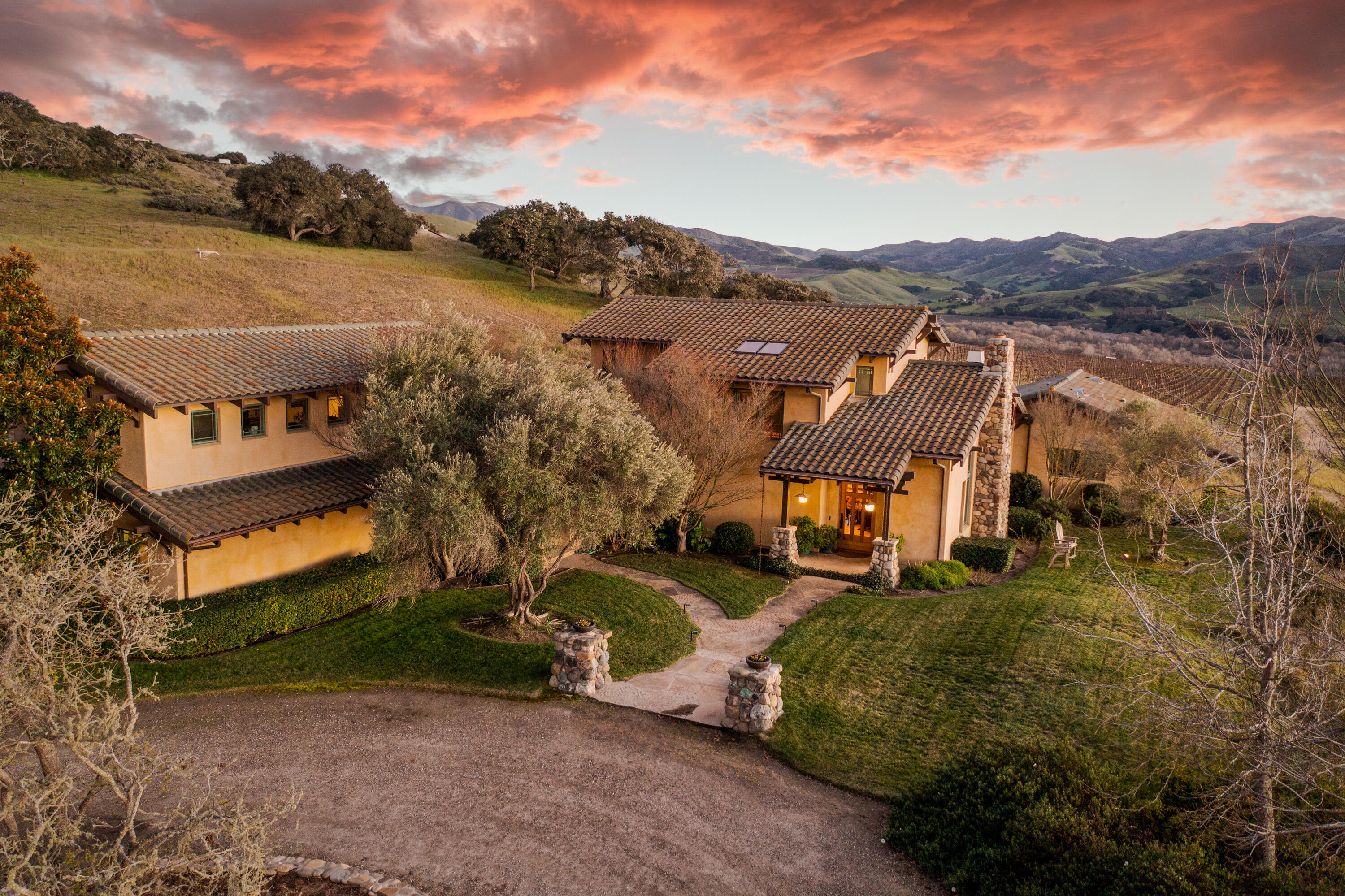 an aerial view of multiple house