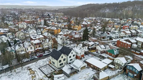 an aerial view of multiple house