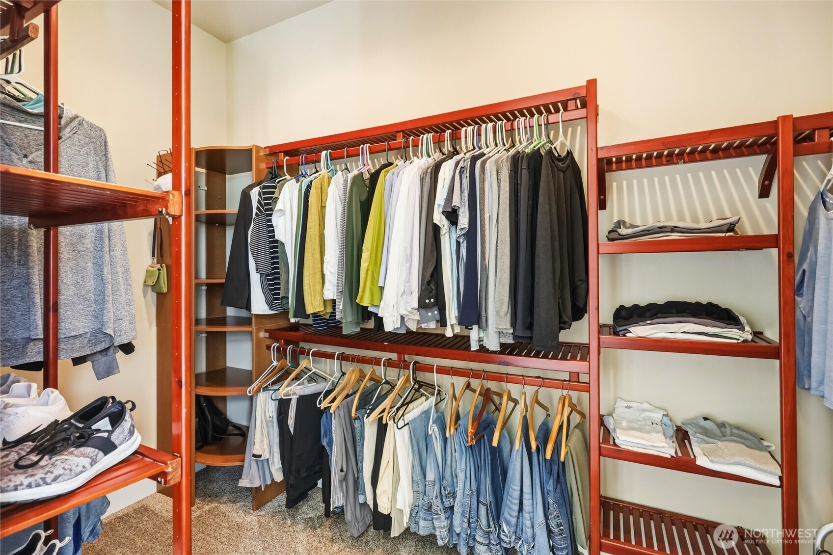 167 Rawhide Road Walla Walla, WA 99362 - Photo 17 of 40 a view of walk in closet with clothes and shoes