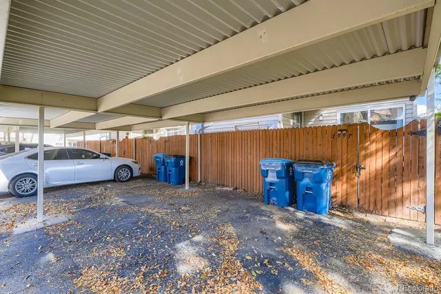 a view of a car garage