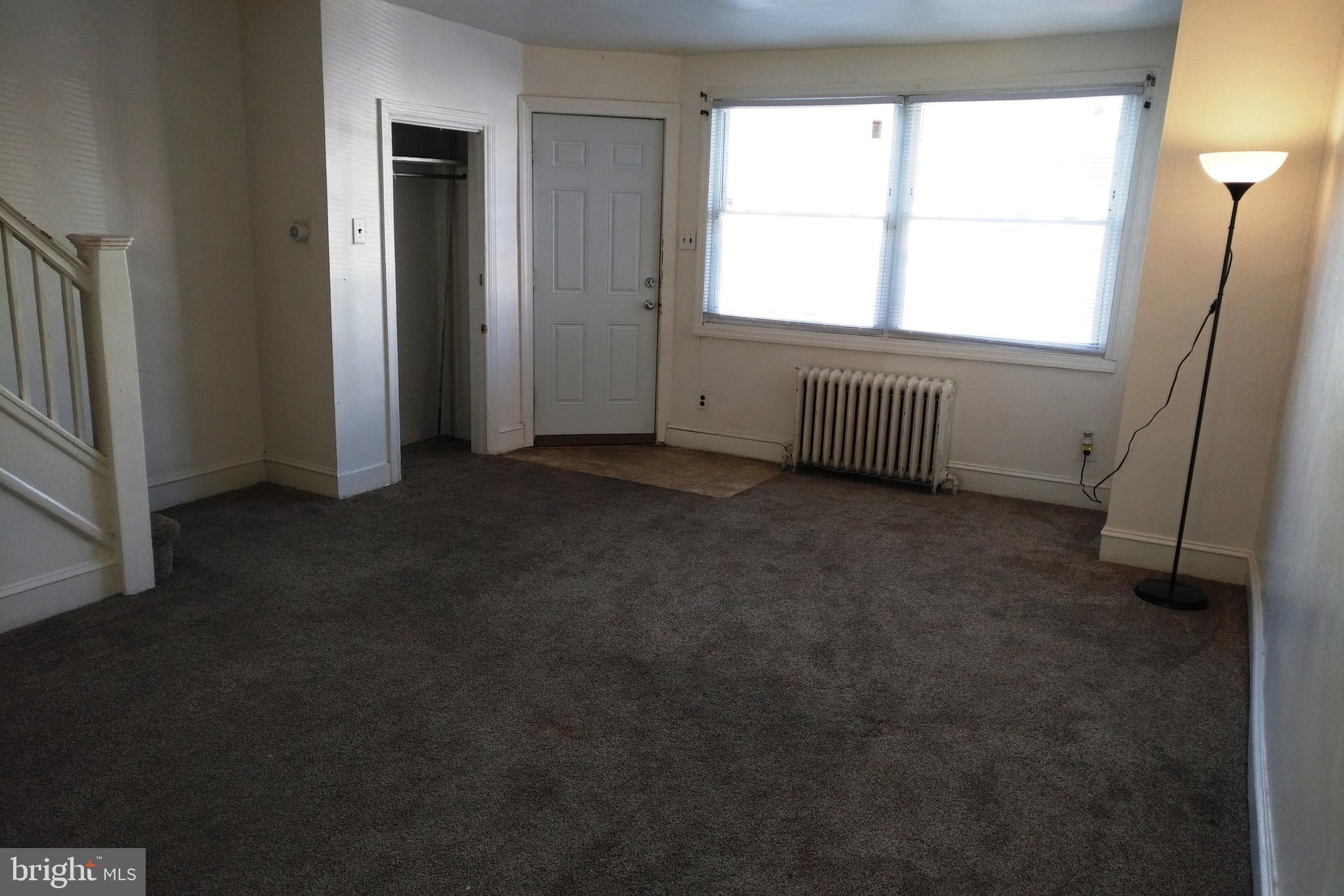 536 Hampden Road Upper Darby, PA 19082 - Photo 4 of 17 Spacious Living Room with Coat Closet