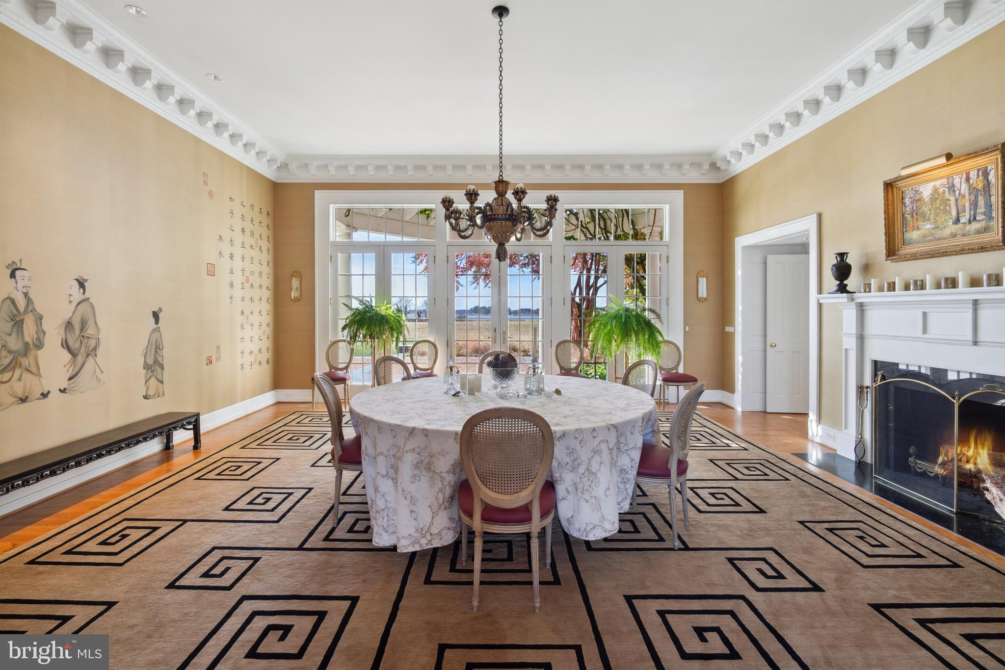 23620 Land's End Road Chestertown, MD 21620 - Photo 15 of 77 Waterfront Dining Room with Fireplace