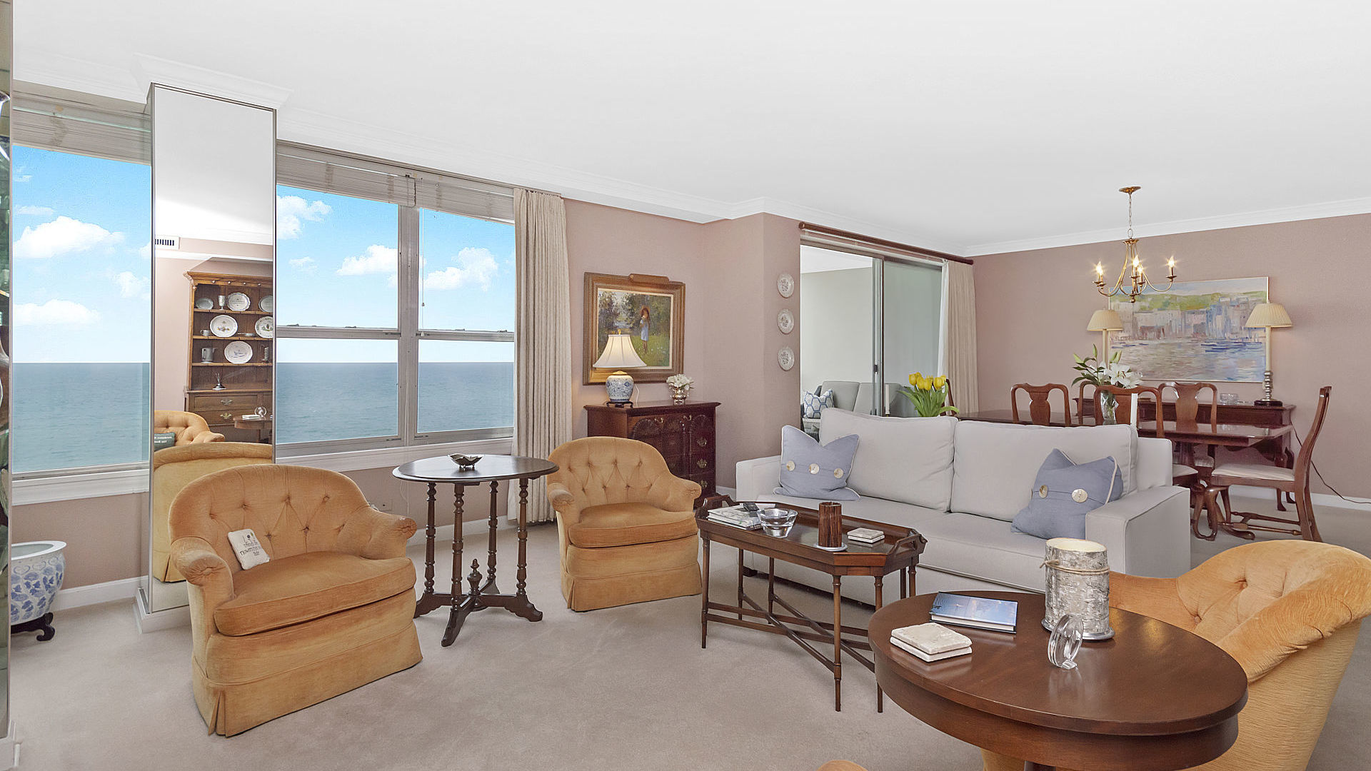 1616 Sheridan Road, Unit 7A Wilmette, IL 60091 - Photo 4 of 22 a living room with furniture and a large window