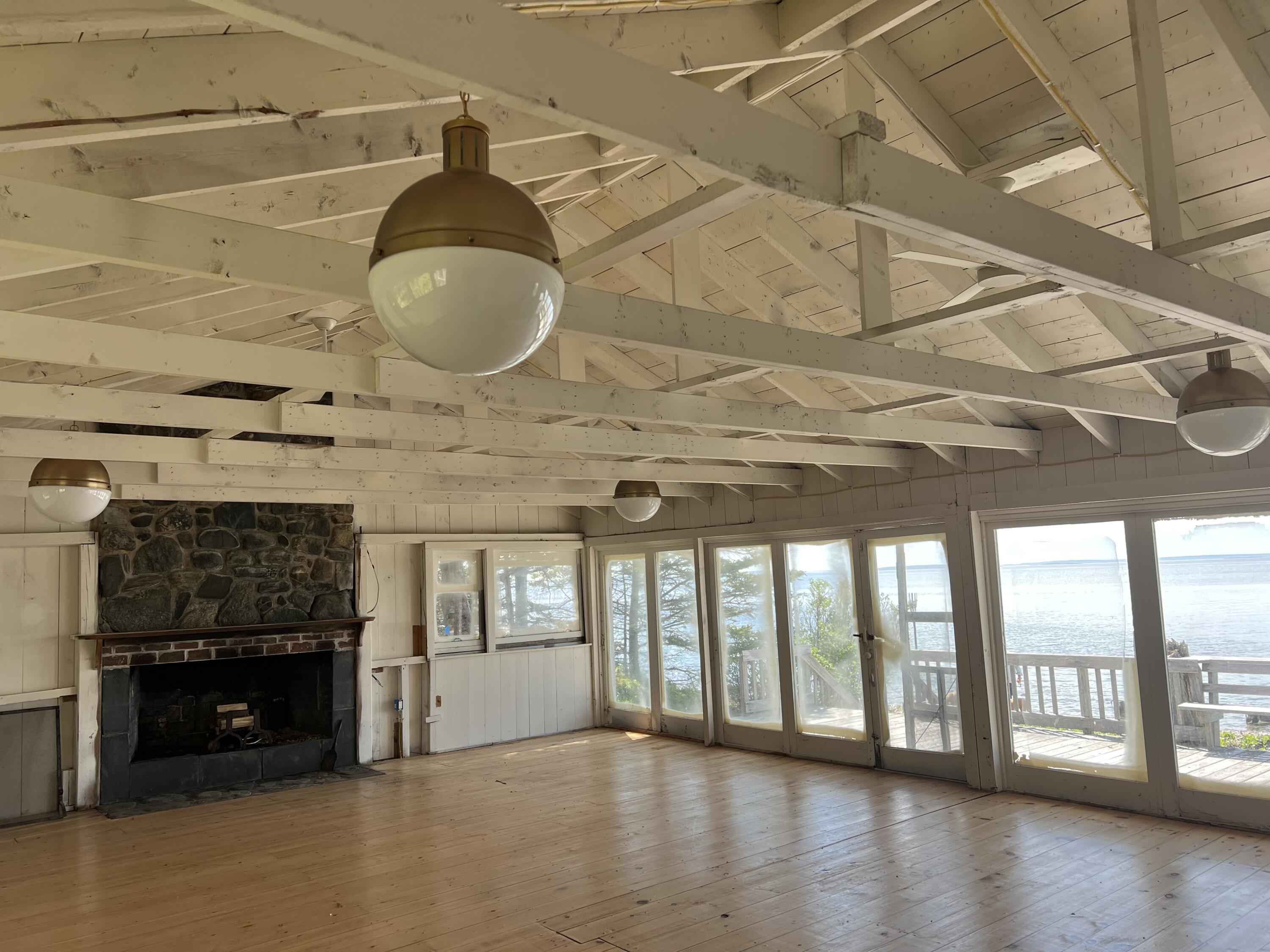 186 Lopaus Point Road Tremont, ME 04612 - Photo 28 of 31 LR Fireplace